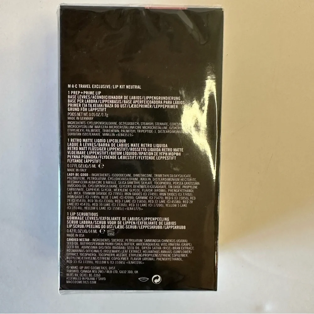 MAC Lip Kit Neutral 3 Piece Set Exclusive Lady be Good